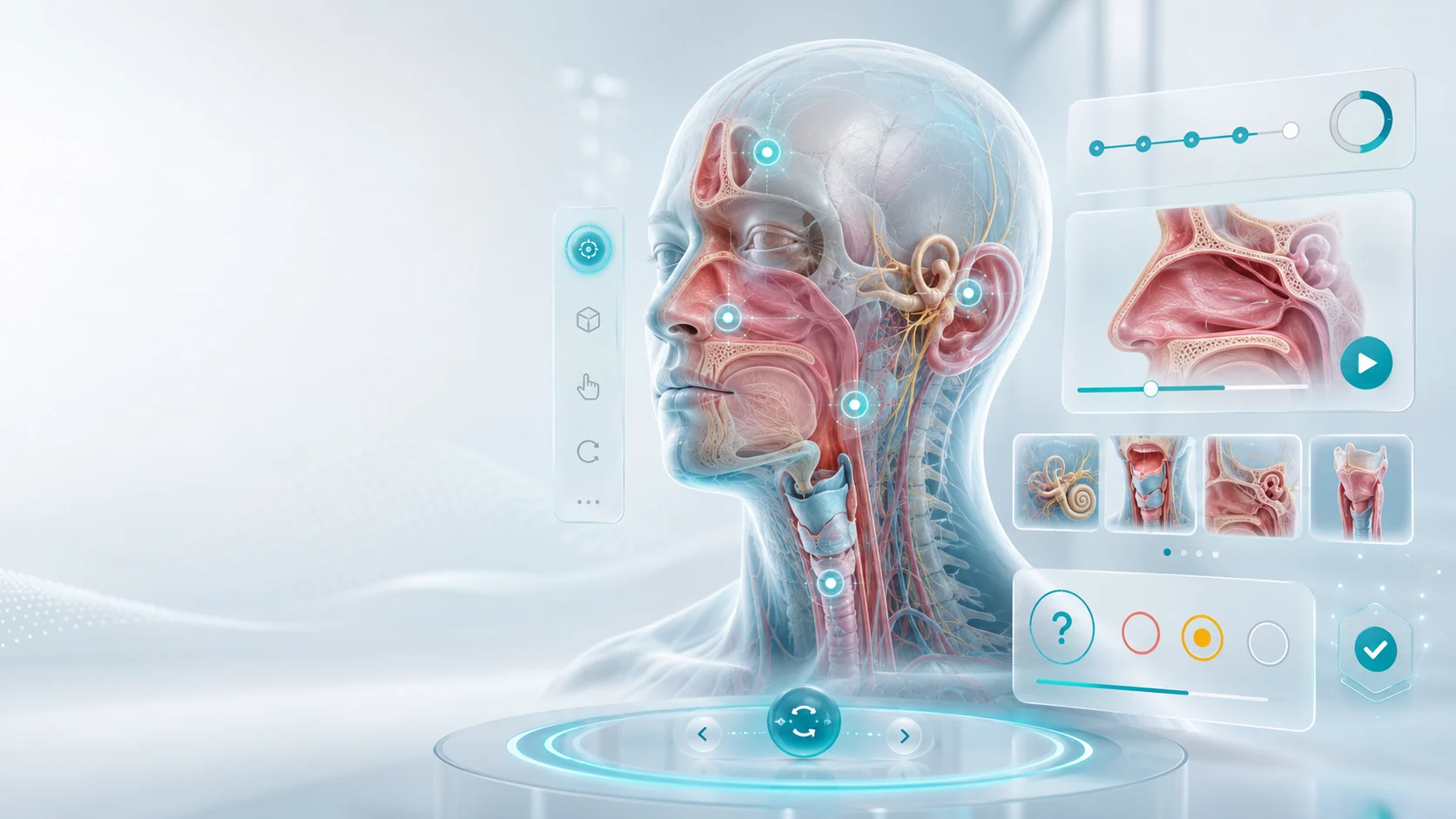 Interactive ENT anatomy learning interface