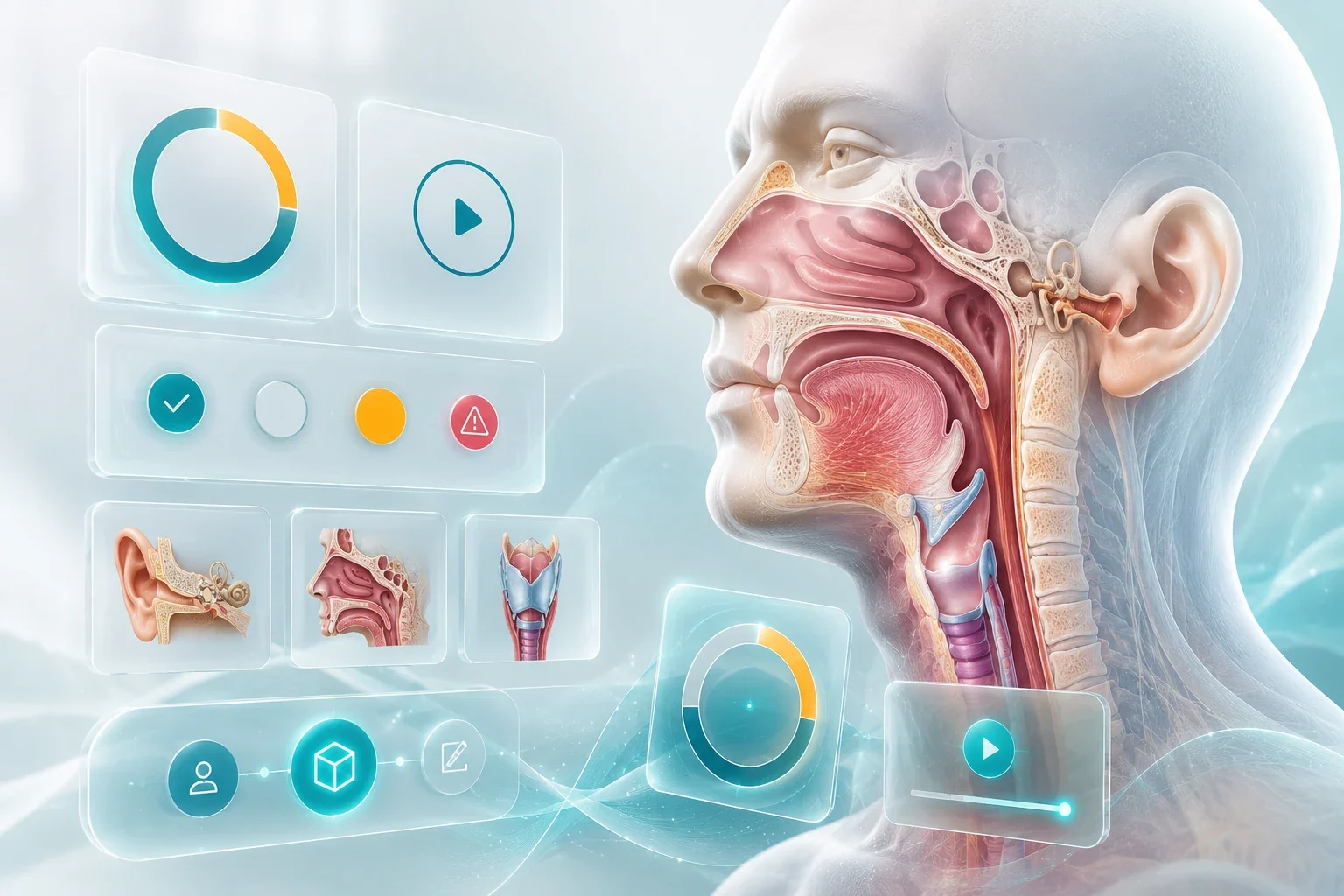 Nasendoscopy skills module illustration
